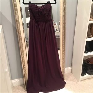 Lulus maxi formal burgundy maroon dark prom dress